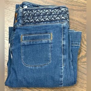 Miss Selfridge Plaited Flare  Jeans